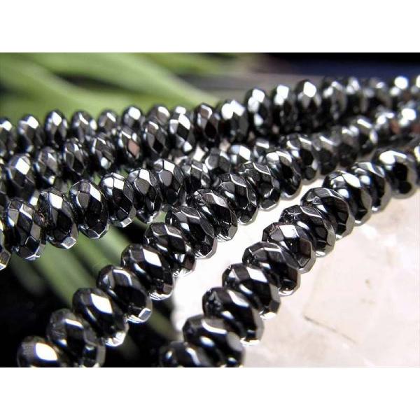 激安宣言 ボタンカット 約8mm珠 ヘマタイト 赤鉄鉱 一連 約37-39cm ロンデルカット ブラ...