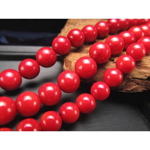 激安宣言 約6mm珠 美品レッドコーラル(珊瑚) 一連 約38cm-40cm 天然石 連売り ビーズ...