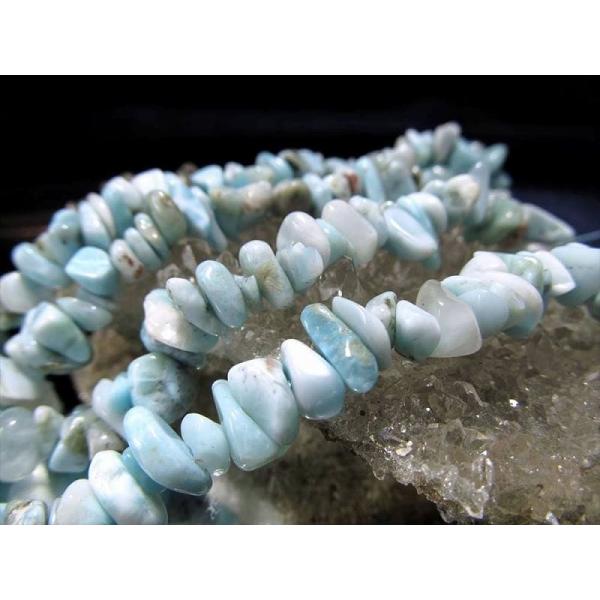 ラリマー さざれ 連 約5mm-11mm 一連 約38-40cm ブルー ペクトライト rn-p パ...