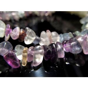 フローライト さざれ 約5mm-12mm 一連...の詳細画像1