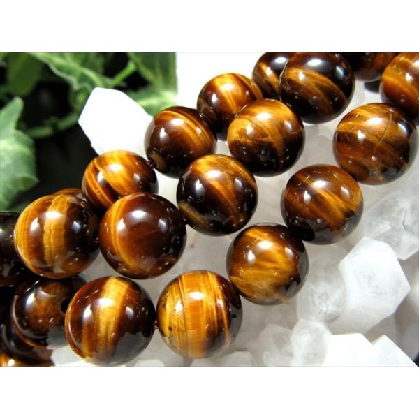 激安宣言 AAA+ 約10mm珠 極上タイガーアイ イエロー 一連 約37-39cm 極上 天然石 ...