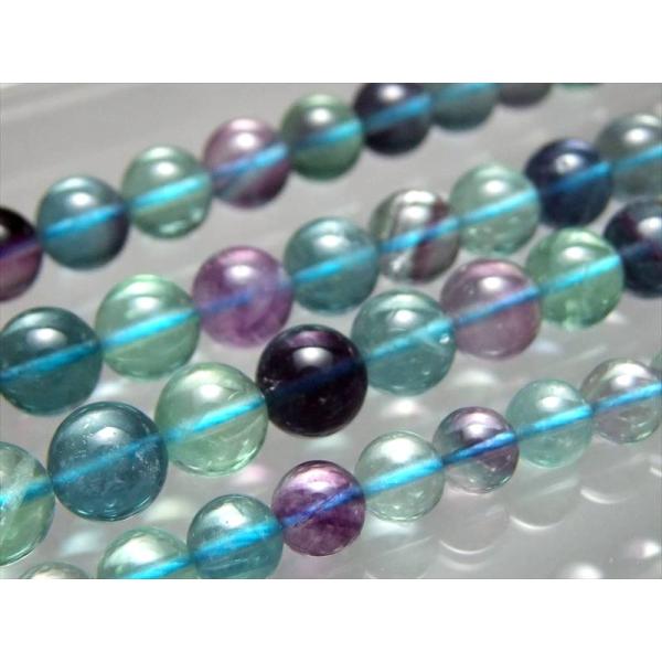激安宣言 AA 約10mm珠 フローライト(蛍石) 一連 約37-39cm ブラジル産 geki r...