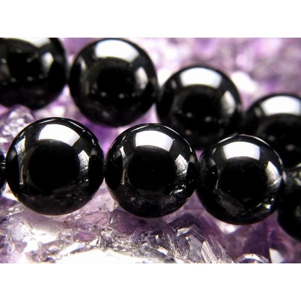 激安宣言 AA 約8mm珠 ブラックトルマリン 一連 約37-39cm ブラジル産 geki rn-...