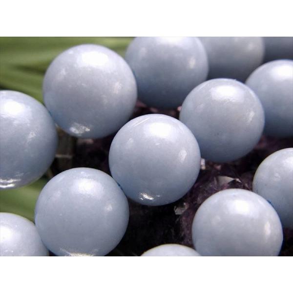 激安宣言 2A 約6mm珠 エンジェライト 一連 約37-39cm 硬石膏 極上 天然石 ビーズ パ...