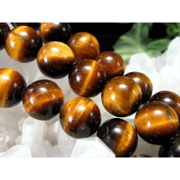 激安宣言 AA+ 約10mm珠 タイガーアイ イエロー 一連 約37-39cm 天然石 ビーズ パワ...