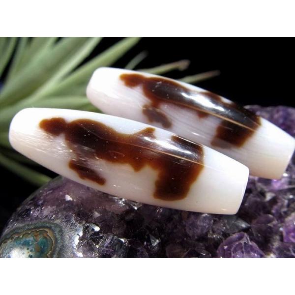 高級白天珠 希少品 至純天珠 双観音白天珠 そうかんのんしろてんじゅ サイズ約37mm 1個売り チ...