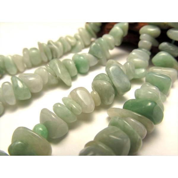 ミャンマージェイド さざれ 連 約5mm-14mm 一連 約38-40cm 心を安定させる石 ミャン...