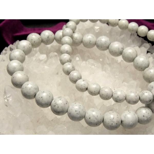 ホクトライト ホワイトタイプ ブレス 極上3Aブレスレット 6mm×30珠前後 北投石 極上天然石 ...