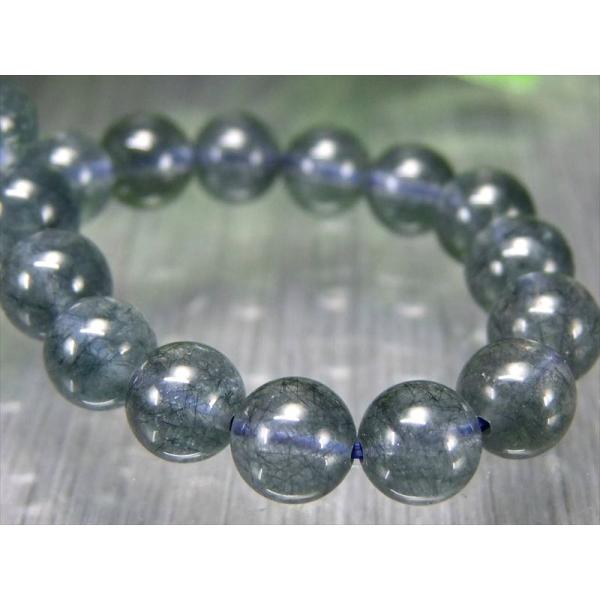 5A ブルールチル インディゴライト サゲニティック クォーツブレスレット 7.5mm-8mm×24...