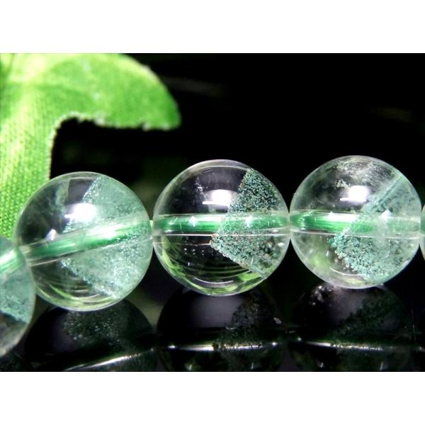 限定4本 S級 全珠くっきり山形 エメラルドグリーンファントム ブレスレット 10.5mm-11mm...