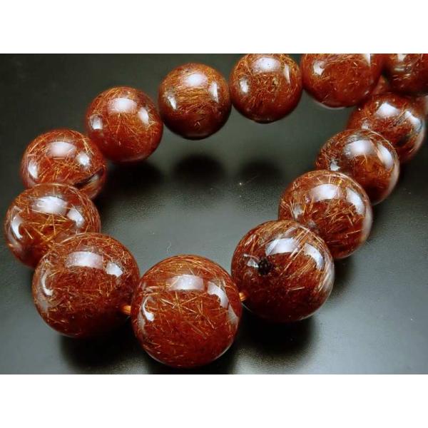 線香花火のように美しく広がる針 5A ブラウンオレンジ ルチル クォーツ 爆裂 ブレスレット 10m...