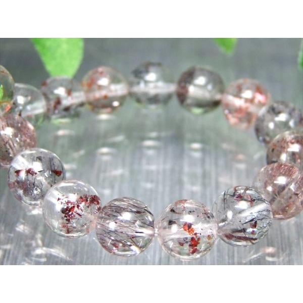 モダンアート まるでバンクシーの絵画 S級 スーパーセブン ブレスレット 8mm×20珠 7種類の石...