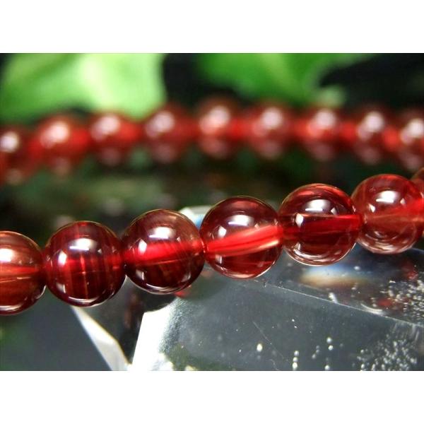 5A レッドアンデシン ブレスレット 6mm-6.5mm×31珠 全珠キャンディレッド 中性長石 本...
