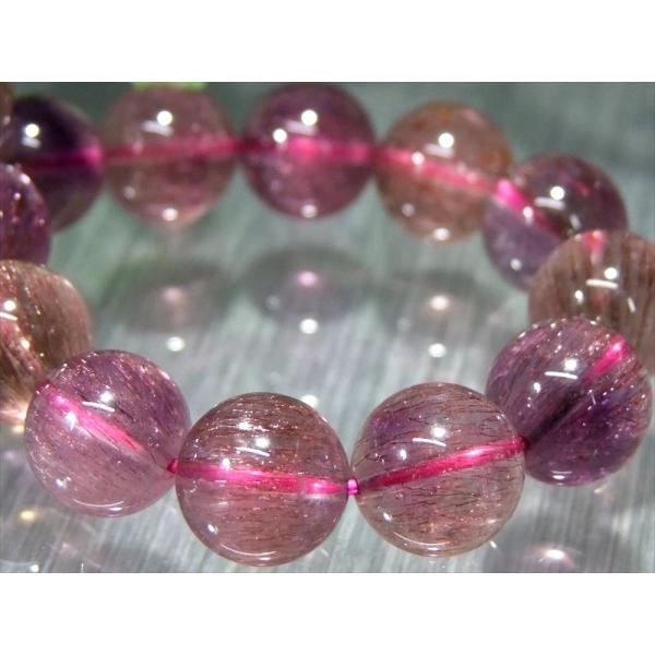 ブレスレット スーパーセブン 激レア産地 限定1本 S級 10.5mm-11mm×17珠 7種類の石...