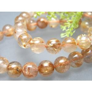 衝撃プライス A+ ゴールドタイチンルチル ブレスレット 8mm-8.5mm×23珠前後 板状タイチンルチル&amp;繊細針 ブラジル産