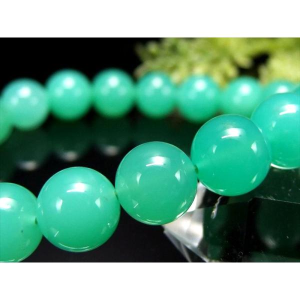 バイヤー厳選 S級 クリソプレーズ ブレスレット 9.5mm-10mm×20珠 透明感バツグン 夢や...