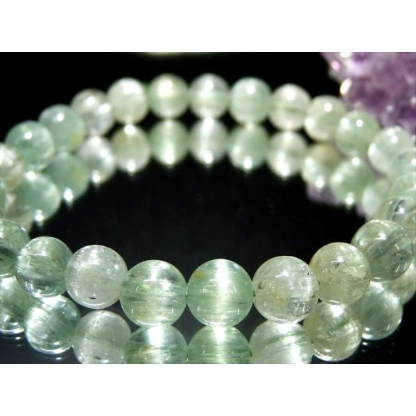 爽やかなイエローグリーンカラー 5A グリーンクンツァイト グリーンスポジュミン/リチア輝石 ブレス...