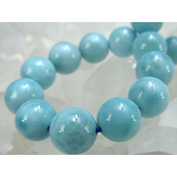 優しい波模様 AA+ ラリマー ブレスレット 7.5mm-8mm×24珠 愛と平和の石 一点もの 愛...