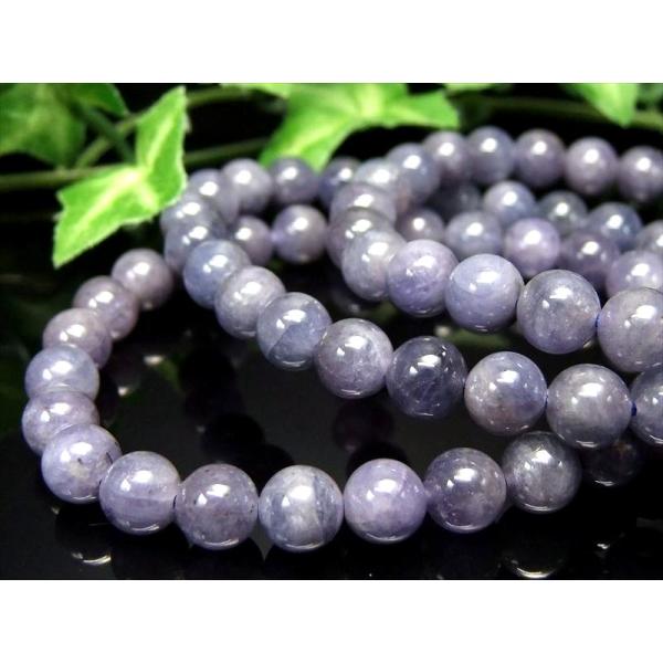 現品の3本 2A+ タンザナイト ブレスレット 7mm-7.5mm×26珠 人生を良い方向へと導く石...