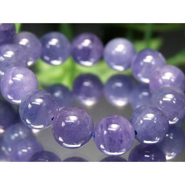 潤いブルー 4A タンザナイト ブルーゾイサイト ブレスレット 8.5mm-9mm×21珠 12月の...