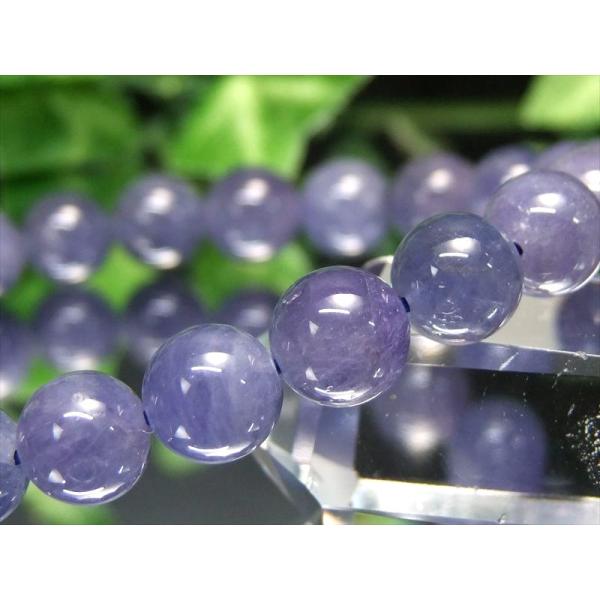 潤いブルー 4A タンザナイト ブルーゾイサイト ブレスレット 8.5mm-9mm×22珠 12月の...