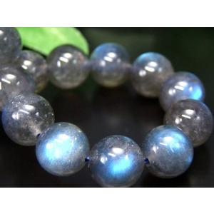美麗シラー 4A ブルーシラー ラブラドライト ブレスレット 10mm×19珠 スペクトロライト 濃いブルーシラー 信念を貫く力 一点もの マダガスカル産