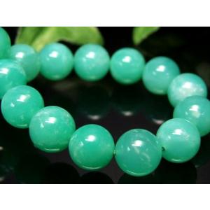 ぷるんと透明感 3A クリソプレーズ ブレスレット 9mm-9.5mm×21珠 隠れた才能を引き出す石 艶やかアップルグリーンの希少石 1点もの オーストラリア産