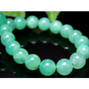 ぷるんと透明感 3A クリソプレーズ ブレスレット 7mm×27珠 隠れた才能を引き出す石 艶やかアップルグリーンの希少石 1点もの オーストラリア産