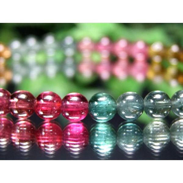 パライバ・ルベライト S級 超透明 MIXトルマリン 電気石 ブレスレット 5mm-5.5mm×37...