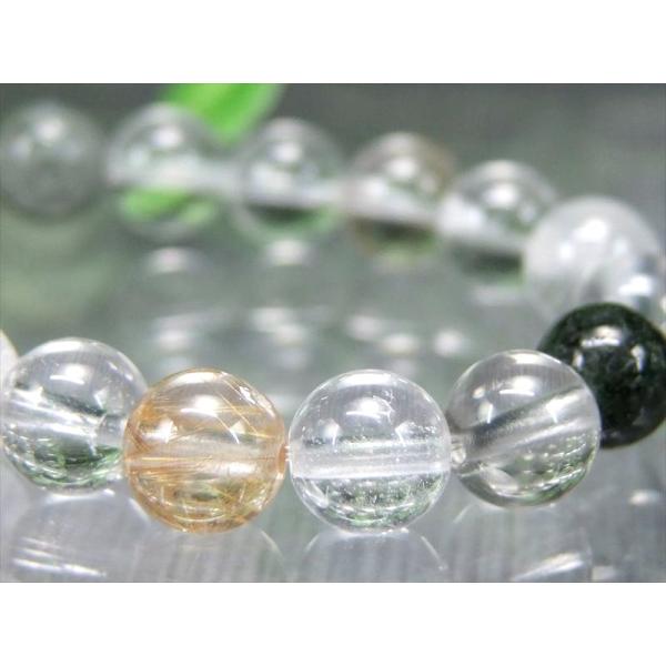 限定解禁 ゴールドルチル共生 MIXマニハール産水晶 ブレスレット 7mm-7.5mm×28珠 心身...