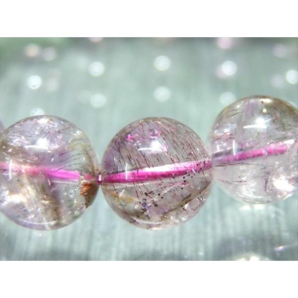 4A アメジスト エレスチャル ブレスレット 11.5mm-12mm×18珠 セイクリッドセブン ｜...