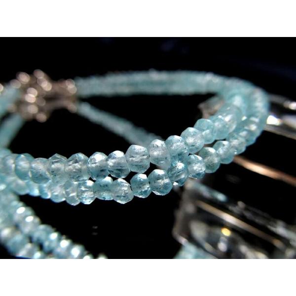 5A スカイブルーアパタイト カットワイヤー ブレスレット 幅約3mm-3.5mm 不安の解消に 涼...