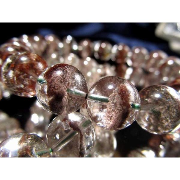 AA+透明大珠 ガーデンクォーツ ブレスレット 約13.5mm×16珠前後 庭園水晶 中にはファント...
