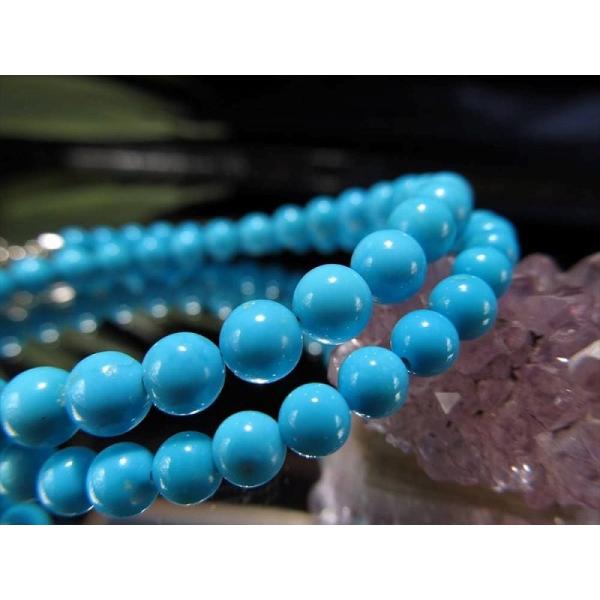 ターコイズの最高峰 スリーピングビューティーターコイズ ブレスレット 幅約4mm-4.5mm アジャ...