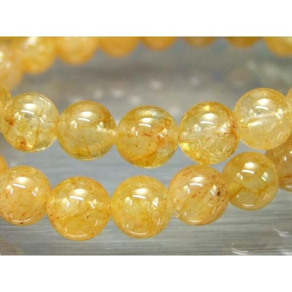 ゴールデンカラートパーズ ブレスレット 8mm-8.5mm×23珠前後 11月の誕生石 希少 輝く黄...