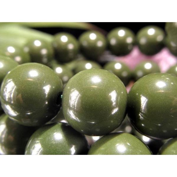 癒しのグリーンカラー 緑北投石 グリーンホクトライト ブレスレット 10mm-10.5mm×20珠前...