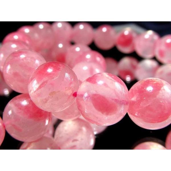 2A ロードナイトシリカ 薔薇輝石 ブレスレット 9mm-9.5mm×21珠前後 果肉のようなうる艶...
