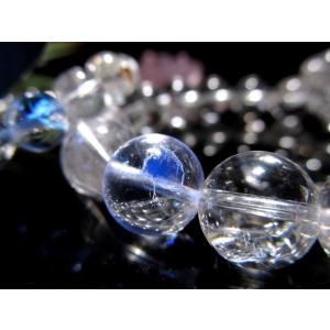 不純物少なめ オイルインクォーツ 石油入り水晶 ブレスレット 約6.5mm×28珠前後 幻想的な蛍光発色 古代の石油を内包した激レア水晶 パキスタン産