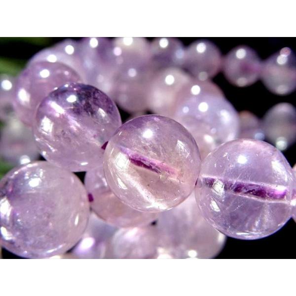 濃色パープルタイプ モンドクォーツエレスチャル ブレスレット 約10mm-10.5mm×19珠前後 ...