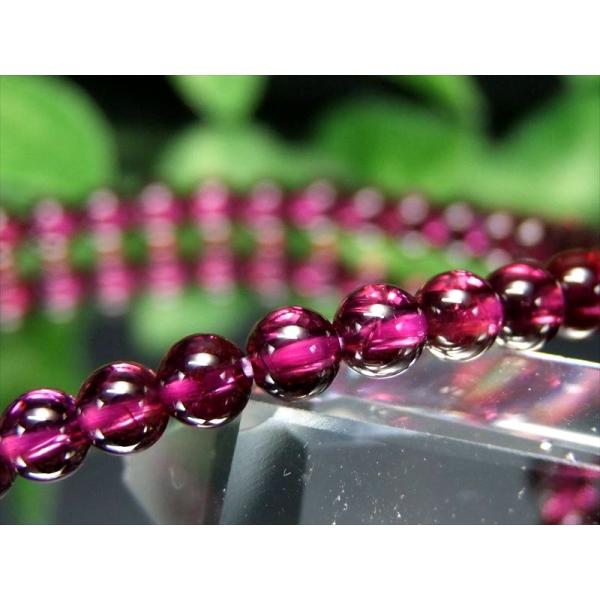 超透明 これぞロードライト S級 ロードライトガーネット ブレスレット 4.5mm-5mm×44珠 ...