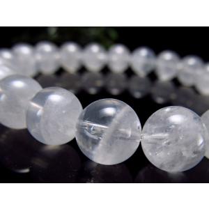 虹入り ファントムくっきり ホワイトファントムクォーツブレス ブレスレット 9.5mm-10mm×21珠 ファントム 健康と長寿の石 庭園水晶 一点物 ブラジル産