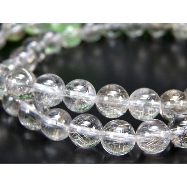 3A シルバールチルクォーツ ブレスレット 6.5mm-7mm×28珠前後 金運・ビジネス運の向上に...