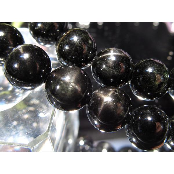 煌めくスター効果 スターダイオプサイト ブラックスター ブレスレット 約7mm×28珠 男女問わず人...