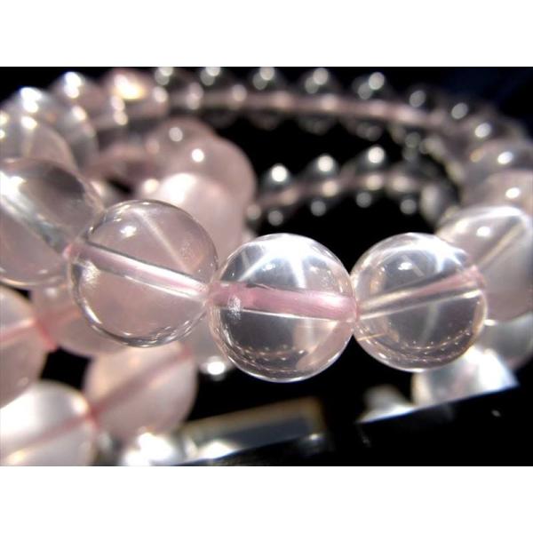 お値打ちグレード 大珠 スターローズクォーツ 紅石英 ブレスレット 14mm-14.5mm×16珠前...