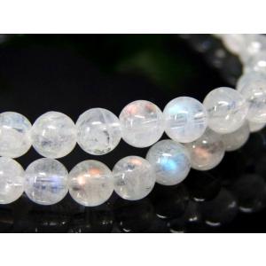 レインボームーンストーン ホワイトラブラドライト ブレスレット 5mm-5.5mm×36珠前後 心の安定をもたらしてくれる慈愛の石 6月の誕生石 マダガスカル産