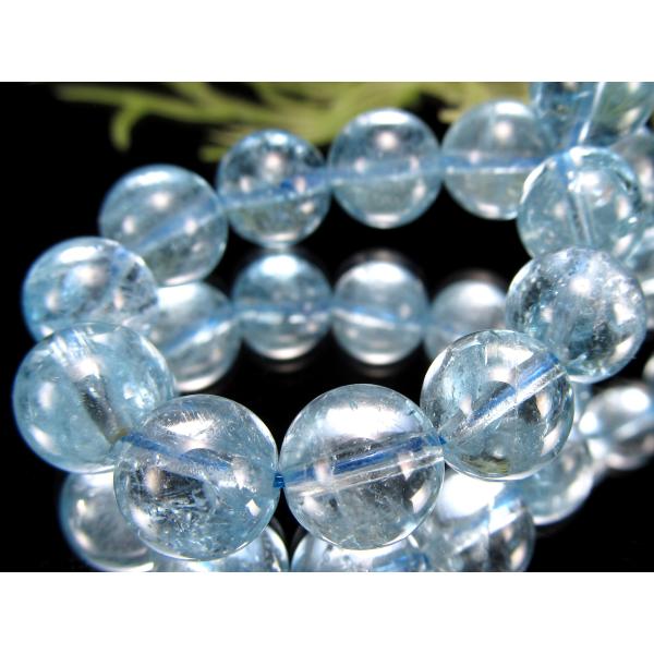店頭展示中 数量限定 クリアブルー 3A ブルー トパーズ ブレスレット 9mm-9.5mm×21珠...
