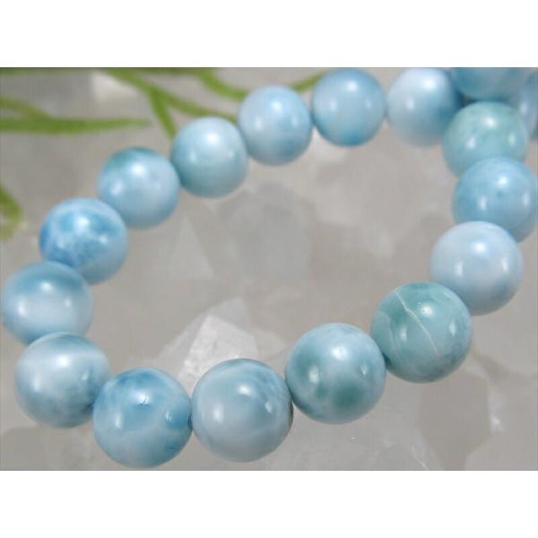 水面模様くっきり 3A+ ラリマー ブルーペクトライト ブレスレット 6mm×31珠 愛と平和の石 ...