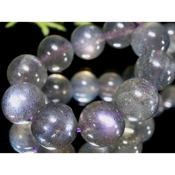 超希少 パープル&amp;ピンクシラー 5A ラブラドライト ブレスレット 9mm×21珠 スペクトロライト...