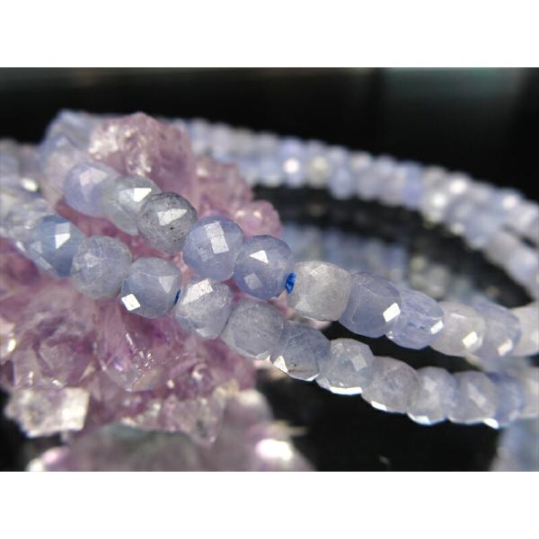 タンザナイト キューブカット ブレスレット 幅約4mm-4.5mm 合わせやすいシンプルデザイン 1...