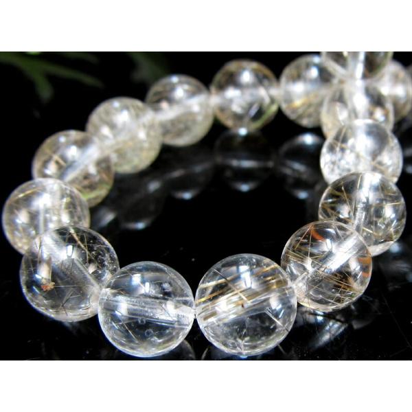 白銀の世界 3A+ 超透明 シルバールチルクォーツ ブレスレット 6.5mm-7mm×28珠 希少な...
